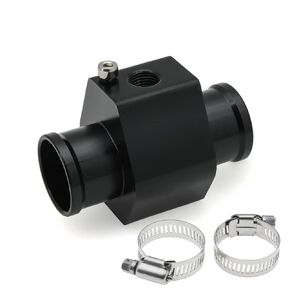 Temperature Gauge Radiator Sensor Adapter with Hose Clamps for Water Temp Joint Pipe (40mm)