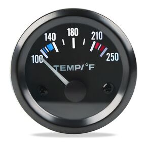 Water Temperature Gauge, 100-250℉ 2" 52mm Water Temp Thermometer Meter Kit Gauge Meter with Sensor for Marine Boat, Ship, Car, Truck, Vehicle, Automotive DC12V