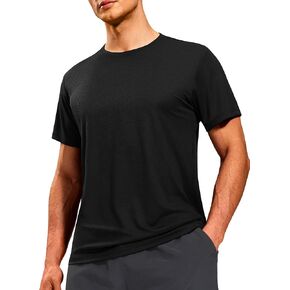 Mier Mens Dry Fit Therts Thirts Athletic Running Tshirt Shirt Short Lighty Gym Gym Sport Shirt ، Crew Neck