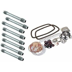 VW Bug ، Beetle ، Ghia ، Bus ، Type 3 Gasket Kit و Push Rod Tube Set ، لمحرك مبرد بالهواء من 1300-1600 سم مكعب