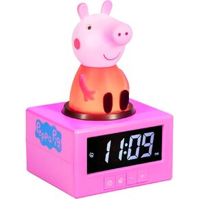 Paladone Peppa Pig Figure Alarm Clock - Officially Licensed, Kids Bedroom Night Light, Accessories & Decor