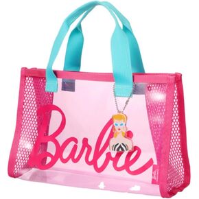 Miniso Barbie Sunshine Series PVC Beach Beach Pags للنساء والفتيات القابلة لإعادة الاستخدام في الهواء الطلق حقيبة السفر المحمولة حقيبة يد مفتوحة لأكياس البلياردو اليومية لإجازات حمامات السباحة