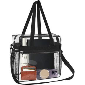 Clearbag for Stadium Events,12 x6 x12 Clearbag Stadium Approved Clearpurse for Women Men Quick Pass Clear Totebag for Stadium Events Concerts.