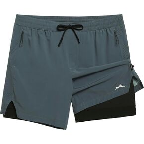 maamgic Men's Athletic Running Shorts with Liner Ultra Lightweight Workout Shorts 5"/ 7"