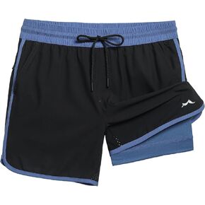 maamgic Workout Running Shorts for Men Retro 5 Inch Gym Shorts with Liner Quick Dry 2 in 1 Athletic Shorts