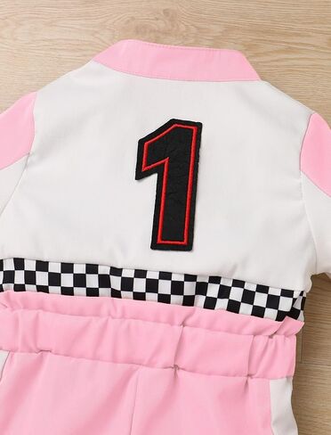 ODOLDI Kids Boys Girls 1st 2nd Birthday Race Car Driver Short Sleeve Romper Jumpsuit Racer Costume in Saudi Arabia