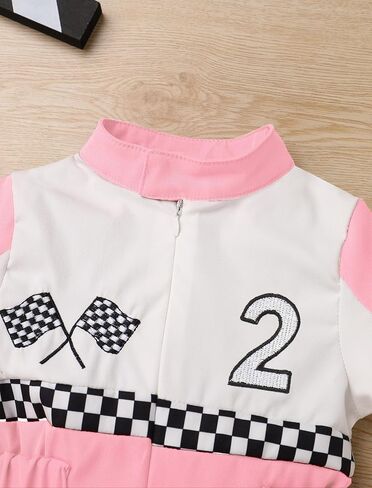 ODOLDI Kids Boys Girls 1st 2nd Birthday Race Car Driver Short Sleeve Romper Jumpsuit Racer Costume in Saudi Arabia