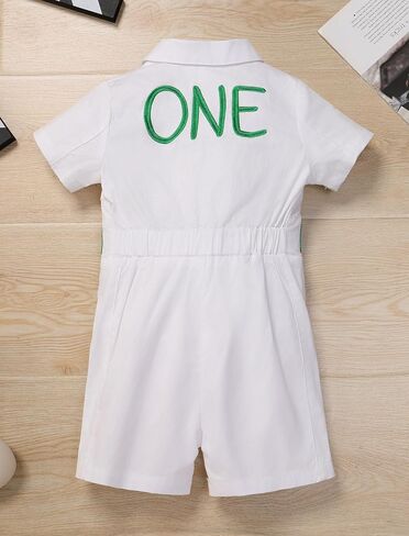ODOLDI Kids Boys Girls 1st 2nd Birthday Race Car Driver Short Sleeve Romper Jumpsuit Racer Costume in Saudi Arabia