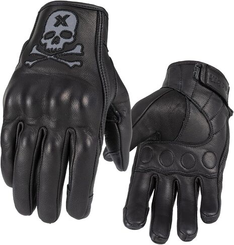 Goatskin Leather دراجة نارية دراجة نارية باورسورسبورتس ريسينغ قفازات شاشة لمس جمجمة لللمس للرجال والنساء نموذج in Kuwait