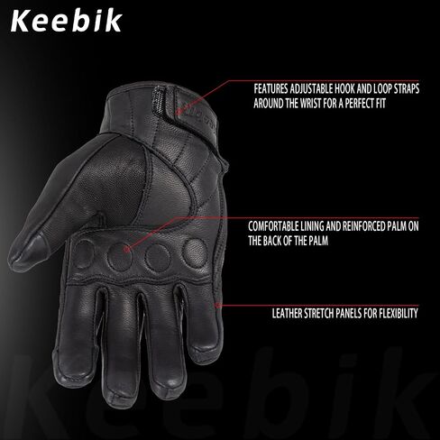 Goatskin Leather دراجة نارية دراجة نارية باورسورسبورتس ريسينغ قفازات شاشة لمس جمجمة لللمس للرجال والنساء نموذج in Kuwait