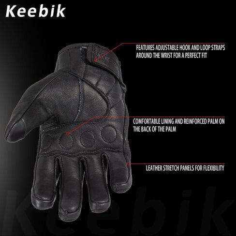Goatskin Leather دراجة نارية دراجة نارية باورسورسبورتس ريسينغ قفازات شاشة لمس جمجمة لللمس للرجال والنساء نموذج in Kuwait