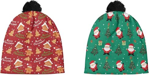2 Packs Kids Winter Beanie Warm Soft Pompom Knit Hat for Girl Boy in Saudi Arabia