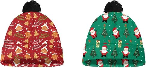 2 Packs Kids Winter Beanie Warm Soft Pompom Knit Hat for Girl Boy in Saudi Arabia