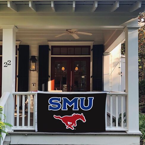 لافتات أعلام جامعة ميثوديست الجنوبية لصبار الصحراء موستانج SMU 100% بوليستر للاستخدام الداخلي والخارجي 3x5 (النمط B) in Kuwait