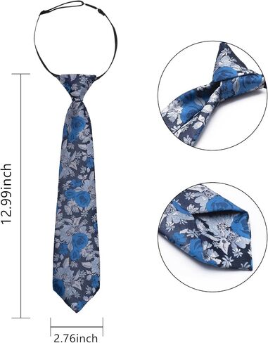 Alizeal Boys 13inches Length Flower Pattern Neckties in Saudi Arabia