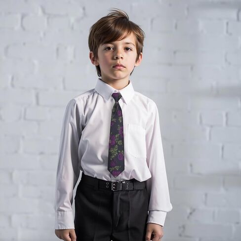 Alizeal Boys 13inches Length Flower Pattern Neckties in Saudi Arabia