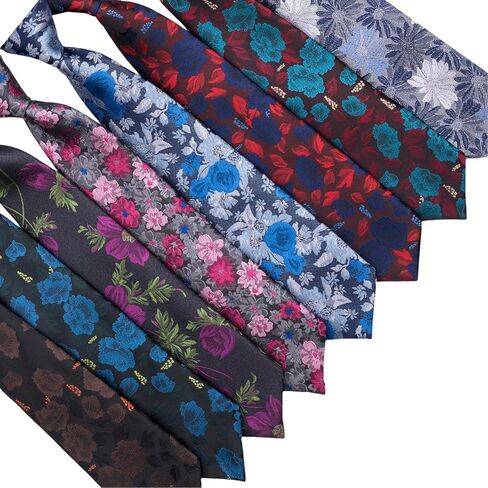 Alizeal Boys 13inches Length Flower Pattern Neckties in Kuwait