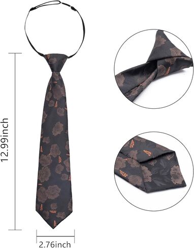 Alizeal Boys 13inches Length Flower Pattern Neckties in Kuwait