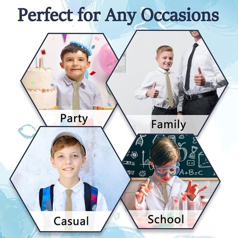 Mantieqingway 2.36'' Solid Color Boys Tie, Cotton Kids Tie Neckties for School Uniforms Party Graduation Wedding (8-12 Ages) in Saudi Arabia