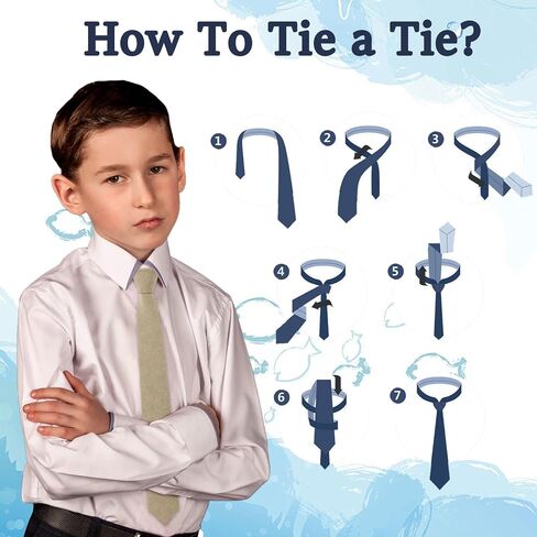 Mantieqingway 2.36'' Solid Color Boys Tie, Cotton Kids Tie Neckties for School Uniforms Party Graduation Wedding (8-12 Ages) in Saudi Arabia