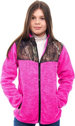 TrailCrest Children's Fleece Jacket Full Zip Mossy Oak Camo Patterns C-Max in Saudi Arabia