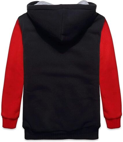 Fleece Hoodie for Boys Fleece Jacket Zip Up Sherpa Lined Teenager Hooded Sweatshirts with Pocket in Saudi Arabia