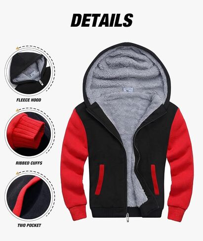 Fleece Hoodie for Boys Fleece Jacket Zip Up Sherpa Lined Teenager Hooded Sweatshirts with Pocket in Saudi Arabia
