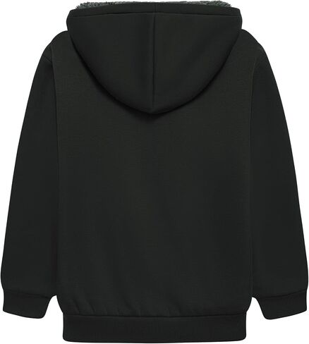 Fleece Hoodie for Boys Fleece Jacket Zip Up Sherpa Lined Teenager Hooded Sweatshirts with Pocket in Saudi Arabia