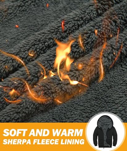 Fleece Hoodie for Boys Fleece Jacket Zip Up Sherpa Lined Teenager Hooded Sweatshirts with Pocket in Saudi Arabia