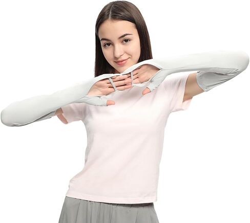 Cycling Sun Protection Arm Sleeves for Women UPF 50+ Summer Outdoor Cooling Long Gloves in Saudi Arabia
