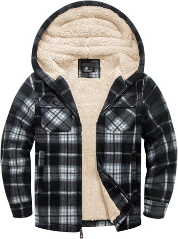 V Valanch Boys Flannel Jacket Fleece Fleece مبطنة بملابس من منقوش بملابس من أجل الأطفال in Kuwait