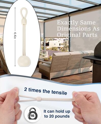 Universal Shade Bungee Tie Downs Replacement Parts,Compatible with Coolaroo Exterior Roller Shades,Outdoor Blinds(Sand,4 pcs) in Saudi Arabia