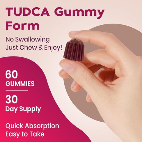 Premium TUDCA Gummy Supplement - 2000mg High-Potency Liver Support, Liver Cleanse Detox & Repair with Milk Thistle, Artichoke Extract, Probiotics, Bile Salts - Vegan, 30 Servings in Kuwait