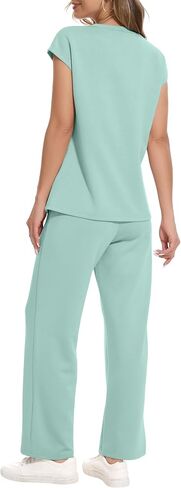 RUBZOOF Lounge Sets for Women 2 Piece Track Suits Outfits 2025 Travel Summer Casual Outfit Sets Matching Pants Set Clothing in Saudi Arabia