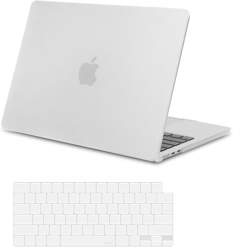 MOSISO Compatible with MacBook Air 13 inch Case 2025 2024 2023 2022 M4 A3240 M3 A3113 M2 A2681, Plastic Dotted Carbon Fiber Texture Hard Shell&Keyboard Cover for MacBook Air 13.6 inch Case,Translucent in Kuwait