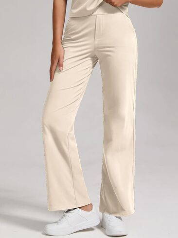 ZFLM Women Casual Loungewaer 2 Piece Outfits Short Sleeved Wide Leg High Waisted Pants with Pockets Tracksuit Sets Streetwear in Kuwait