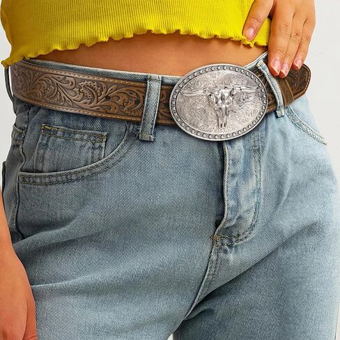 Western Cowboy Belt Buckle for Men Vintage Cowboy Cowgirl Rodeo Texas Buckle Longhorn Bull Belt Buckles in Saudi Arabia