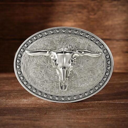 Western Cowboy Belt Buckle for Men Vintage Cowboy Cowgirl Rodeo Texas Buckle Longhorn Bull Belt Buckles in Saudi Arabia