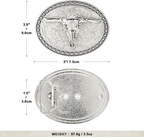 Western Cowboy Belt Buckle for Men Vintage Cowboy Cowgirl Rodeo Texas Buckle Longhorn Bull Belt Buckles in Saudi Arabia