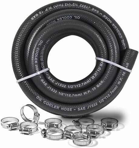 3/8 خرطوم زيت ناقل الحركة 10 قدم-SAE J1532 معتمد ، 300psi الضغط العالي ، ويشمل 10 مشابك لتناسب خالية من التسرب (-40 درجة فهرنهايت إلى 302 درجة فهرنه in Kuwait