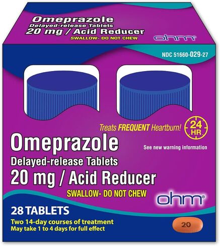 Ohm Omeprazole Tablets, Delayed-Release Tablets, 20mg Acid Reducer, 84Tablets in Saudi Arabia