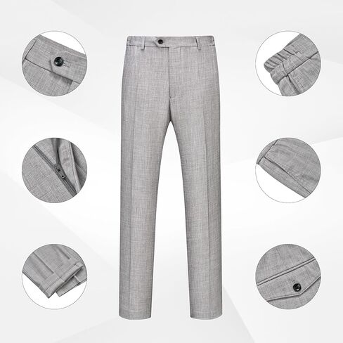 WULFUL Men's 2 Piece Slim Fit Suit Set One Button Blazer Jacket Pants Tuxedo Set for Party, Wedding and Business in Saudi Arabia