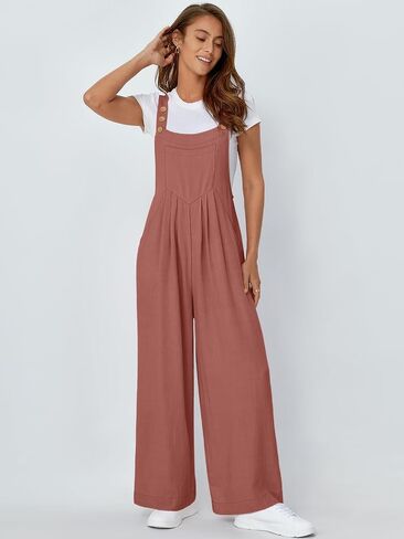 AUTOMET Womens Beach Vacation Outfits Jumpsuits Overalls Wide Leg Casual Summer Spring Outfits Rompers Trendy Jumpers in Saudi Arabia
