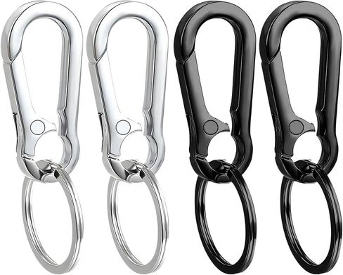 4 Pack Keychain, Metal Key Chain, Sturdy Key Ring, Key Rings Key Organizer Keychain Clip Key Chains for Men Women in Saudi Arabia