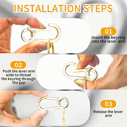 4 Pack Keychain, Metal Key Chain, Sturdy Key Ring, Key Rings Key Organizer Keychain Clip Key Chains for Men Women in Saudi Arabia
