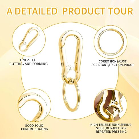 4 Pack Keychain, Metal Key Chain, Sturdy Key Ring, Key Rings Key Organizer Keychain Clip Key Chains for Men Women in Saudi Arabia