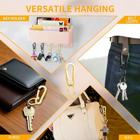 4 Pack Keychain, Metal Key Chain, Sturdy Key Ring, Key Rings Key Organizer Keychain Clip Key Chains for Men Women in Saudi Arabia