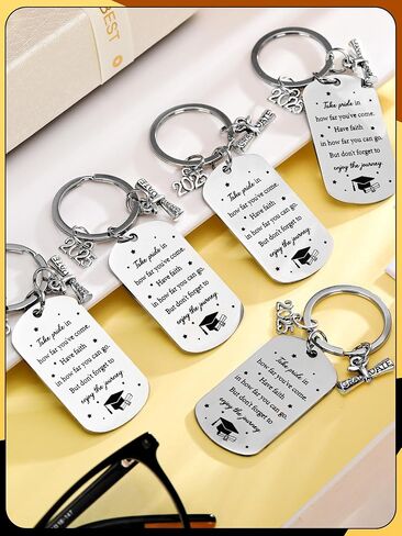Sureio 12 PCS Class of 2025 Keychain Treguation Homphes Bulk Senior Night Gifts for Women Men in Kuwait