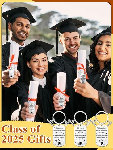 Sureio 12 PCS Class of 2025 Keychain Treguation Homphes Bulk Senior Night Gifts for Women Men in Kuwait