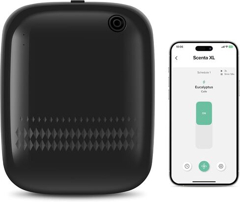 Smart Scent Air Machine with 400mL Capacity Up to 2000 sq.ft. Waterless Essential Oil Diffuser for Home and Commercial Use, Aromatherapy Scent Diffuser for Large Rooms, ANW-Black in Saudi Arabia
